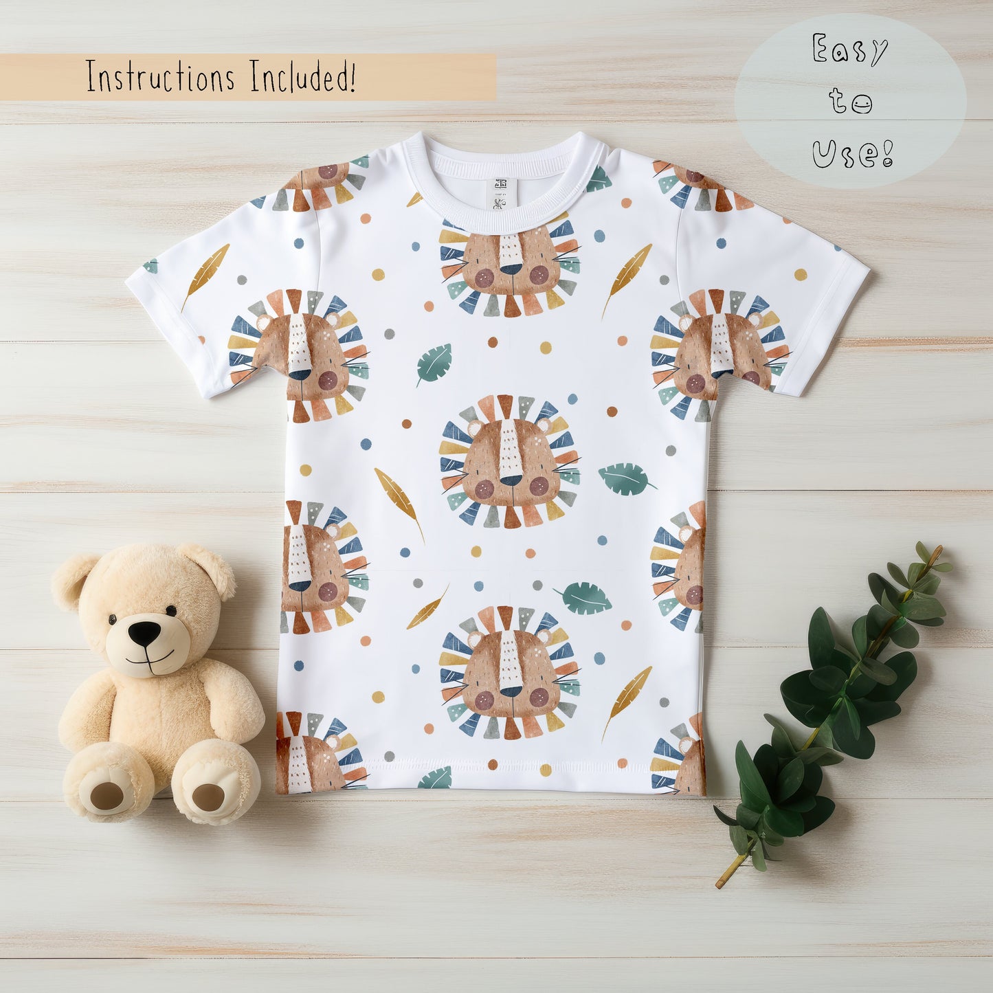 Kids T-Shirt Mockup - Teddy Bear Theme