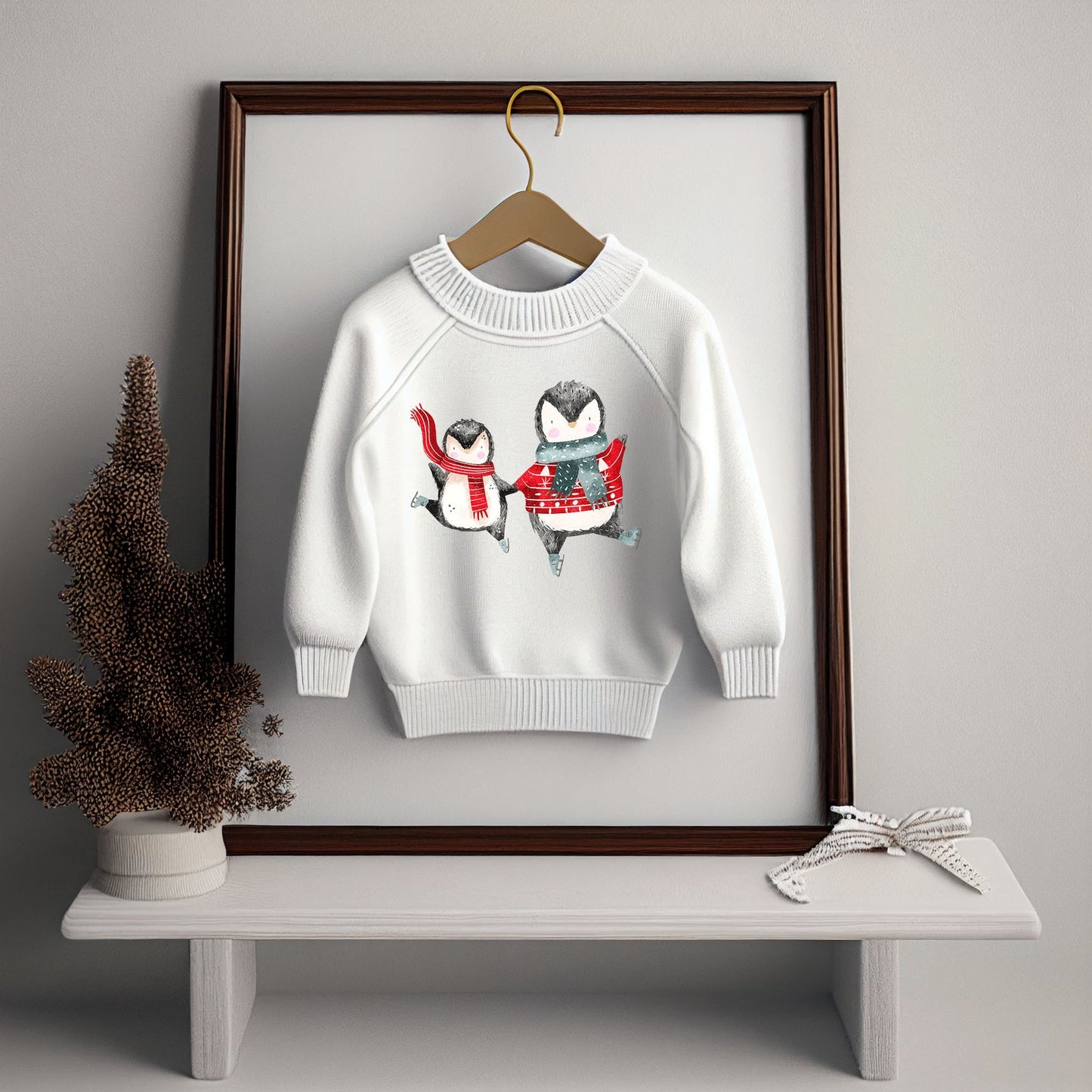 Ice-skating Penguins PNG