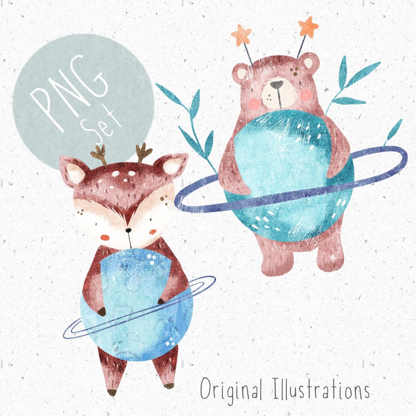 Space Duo PNG Set