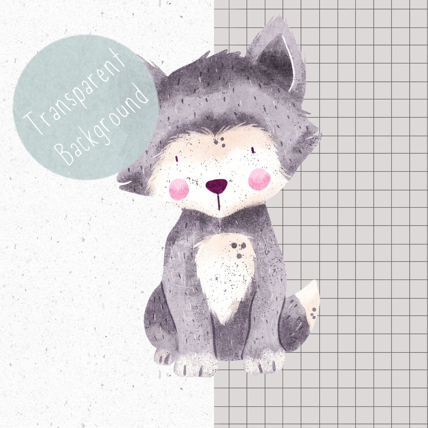 Baby Wolf PNG